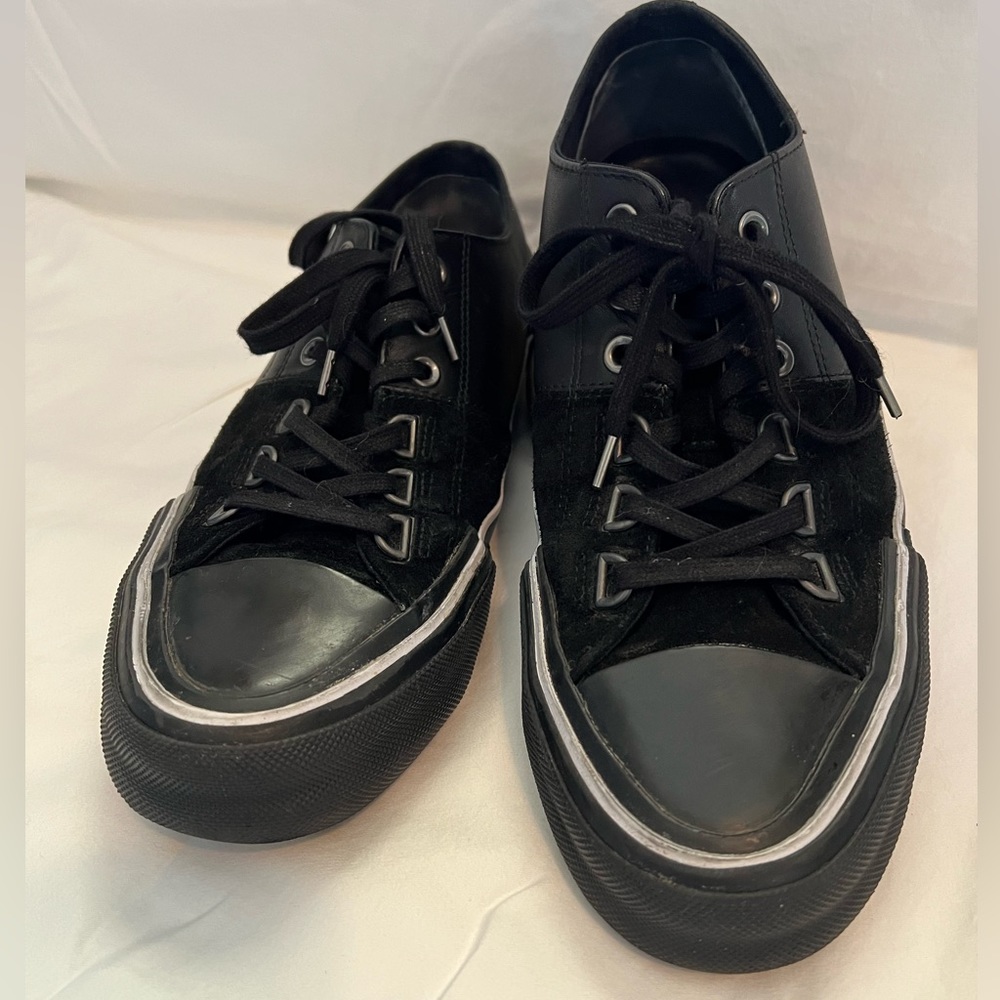 AllSaints black leather and suede low top sneakers (Side 11/44)